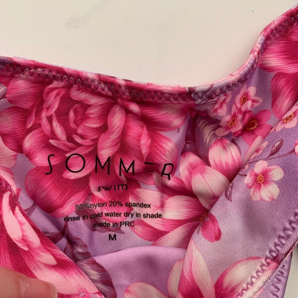 Sommer VITORIA Azalea Brazilian Bikini Bottoms Womens Medium New Floral Purple - Picture 5 of 8